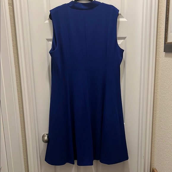 Calvin Klein Blue Sleeveless A-line Dress - Picture 3 of 3